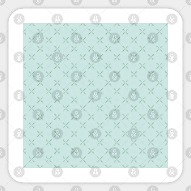 Mint Green Cross Pattern Sticker by thesnowwhyte